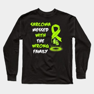 Sarcoma Cancer Awareness Yellow Ribbon Family Support Long Sleeve T-Shirt